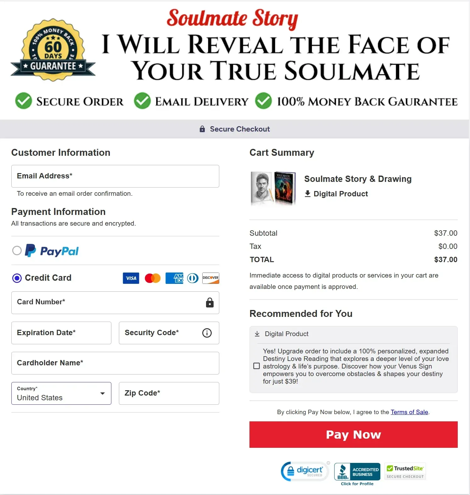 Soulmate Story-order-page